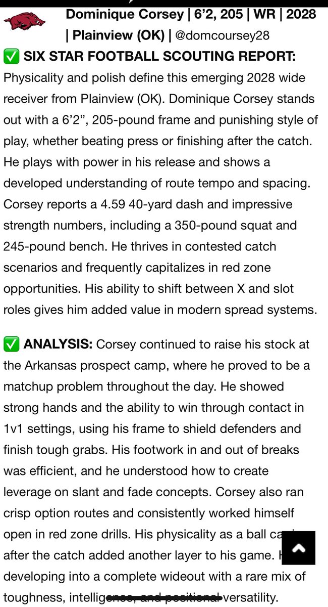 @dcoursey_22 (@dbcoursey) on Twitter photo Thanks for the write up‼️
<a href="/sixstarfootball/">Six Star Football | PLUS+</a>
<a href="/PrepRedzoneOK/">Prep Redzone Oklahoma</a>
<a href="/seancooper_C4/">Sean Cooper</a>
<a href="/PlainviewFB/">PLAINVIEW FOOTBALL</a>
<a href="/OU_CoachB/">Bill Bedenbaugh</a> Thanks for the write up‼️
<a href="/sixstarfootball/">Six Star Football | PLUS+</a>
<a href="/PrepRedzoneOK/">Prep Redzone Oklahoma</a>
<a href="/seancooper_C4/">Sean Cooper</a>
<a href="/PlainviewFB/">PLAINVIEW FOOTBALL</a>
<a href="/OU_CoachB/">Bill Bedenbaugh</a>