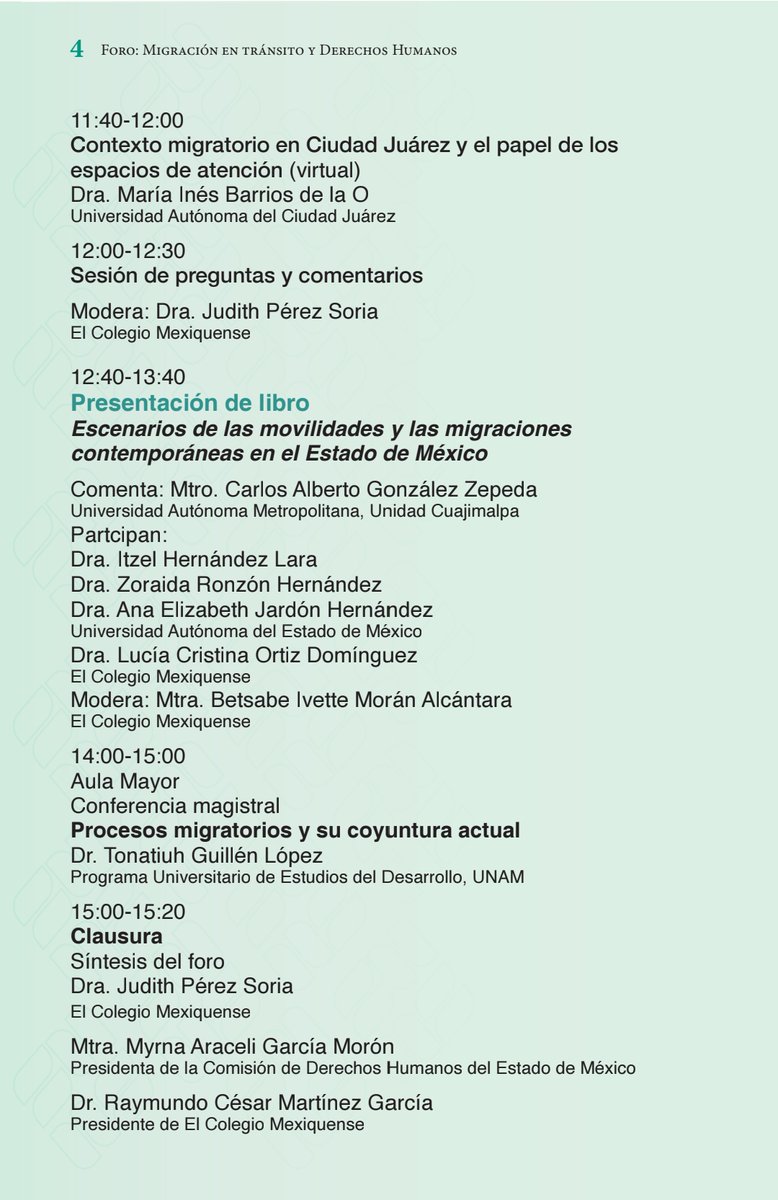 Recuerden. 📅Lunes 23 y martes 24 de junio. Primer día en la sede de la <a href="/CODHEM/">Comisión de Derechos Humanos del Estado de México</a>. Segundo día en Santa Cruz de los Patos. Presencial, con transmisión simultánea.