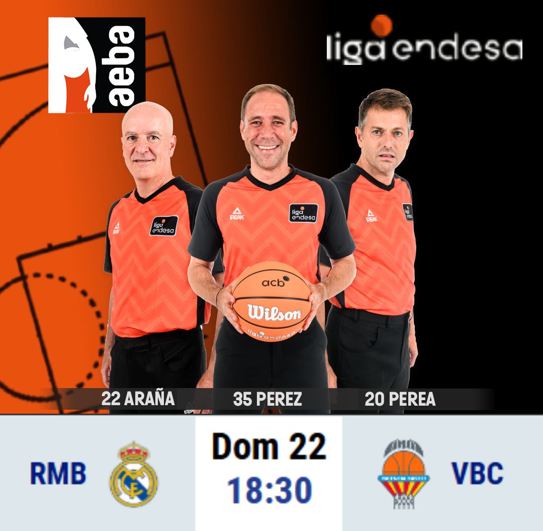 PLAYOFF LIGA ENDESA –2º FINAL
#ArbitrosAEBA #refereelife <a href="/ACBCOM/">Liga Endesa</a>