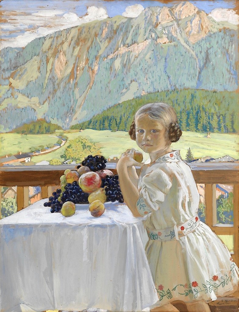 Ritratto di Irina Kustodieva (la figlia del pittore)
🖌#BorisKustodiev 1878 1927