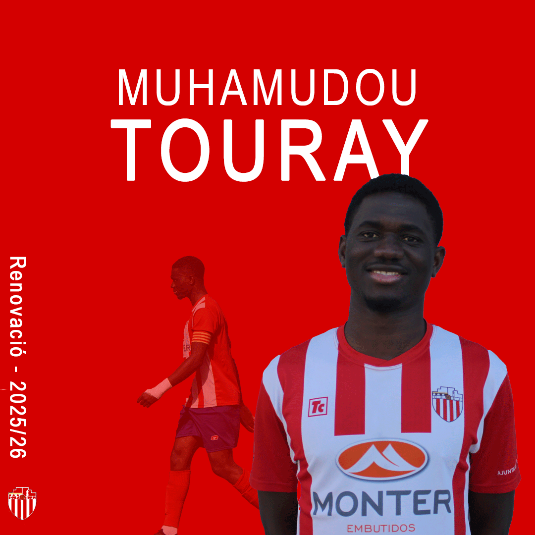 RENOVACIÓ

El central Muhamudou Touray, conegut com a "Mamudu", renova una temporada més amb el C.F. Sant Jaume Olot B

🧱 La paret mestra de l'equip. Orgullosos de comptar amb ell un any més, ara, convertint-se en el veterà de l'equip i el gran capità.