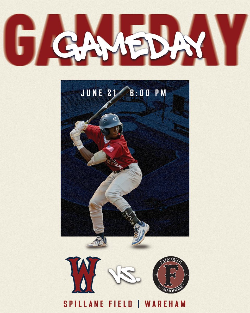 Happy First Responders Night! Remember to show up early!!! 🚁

🆚 Falmouth Commodores (3-3)
📅 Saturday, June 21, 2025
🏟️ Clem Spillane Field
⏰ 6:00PM 
📺capeleaguetv.com/warehamgatemen/ and m.youtube.com/@WarehamGateme…

#GuardTheGate #GoGatemen