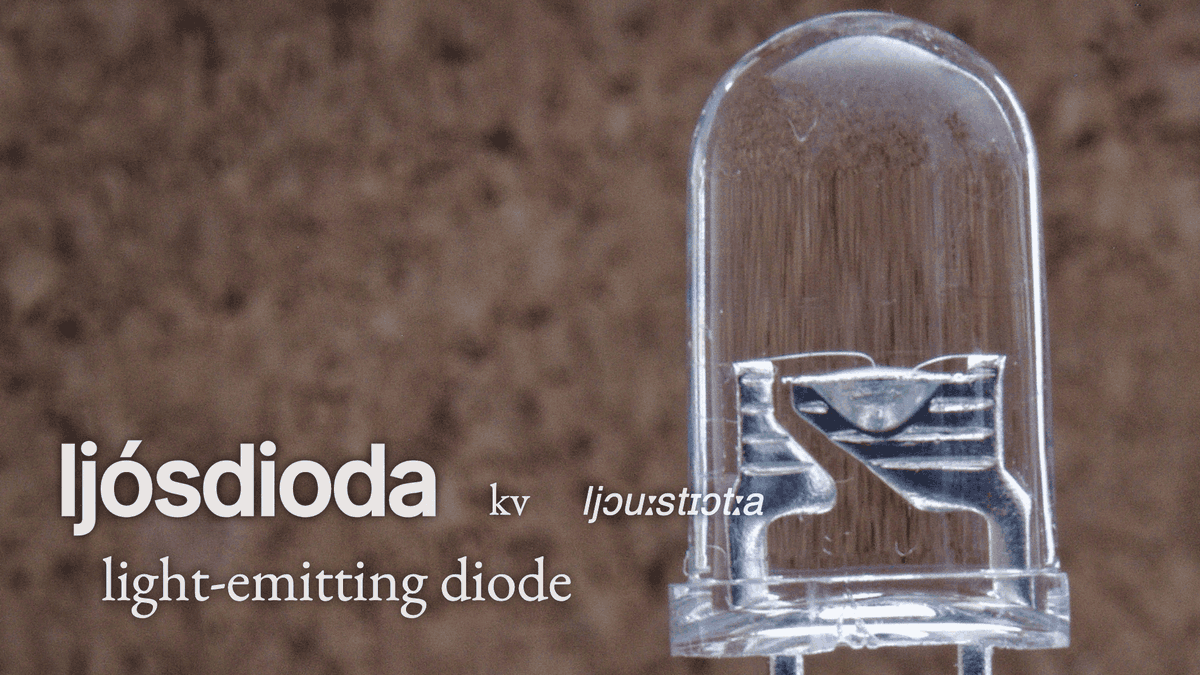 ForoysktDaily's tweet image. Vita tygum, at …?  Do you know that white #LED actually emits blue colour? A #chemical compound - called #phosphor - absorbs it and emits a broad spectrum of colours that we perceive as a #white light.

#Faroese word for LED is #ljósdioda (light, lamp, candle + diode)

#føroyskt