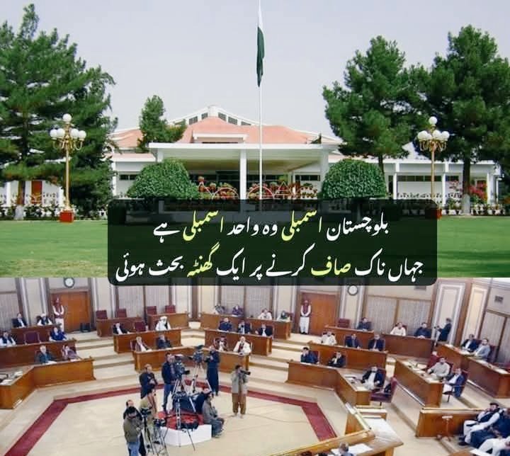 مگر ناک صفائی پر گھنٹوں بحث

بلوچستان میں امن و امان، مہنگائی، بیروزگاری، لاپتہ افراد، کرپشن اور بارڈر بندش جیسے سنگین عوامی مسائل پر اسمبلی خاموش ہے،
جبکہ ملازمین احتجاج کر کے دفاتر کو تالے لگا چکے ہیں۔
ایوان عوام کا نہیں، مفادات کا ترجمان بن چکا ہے۔