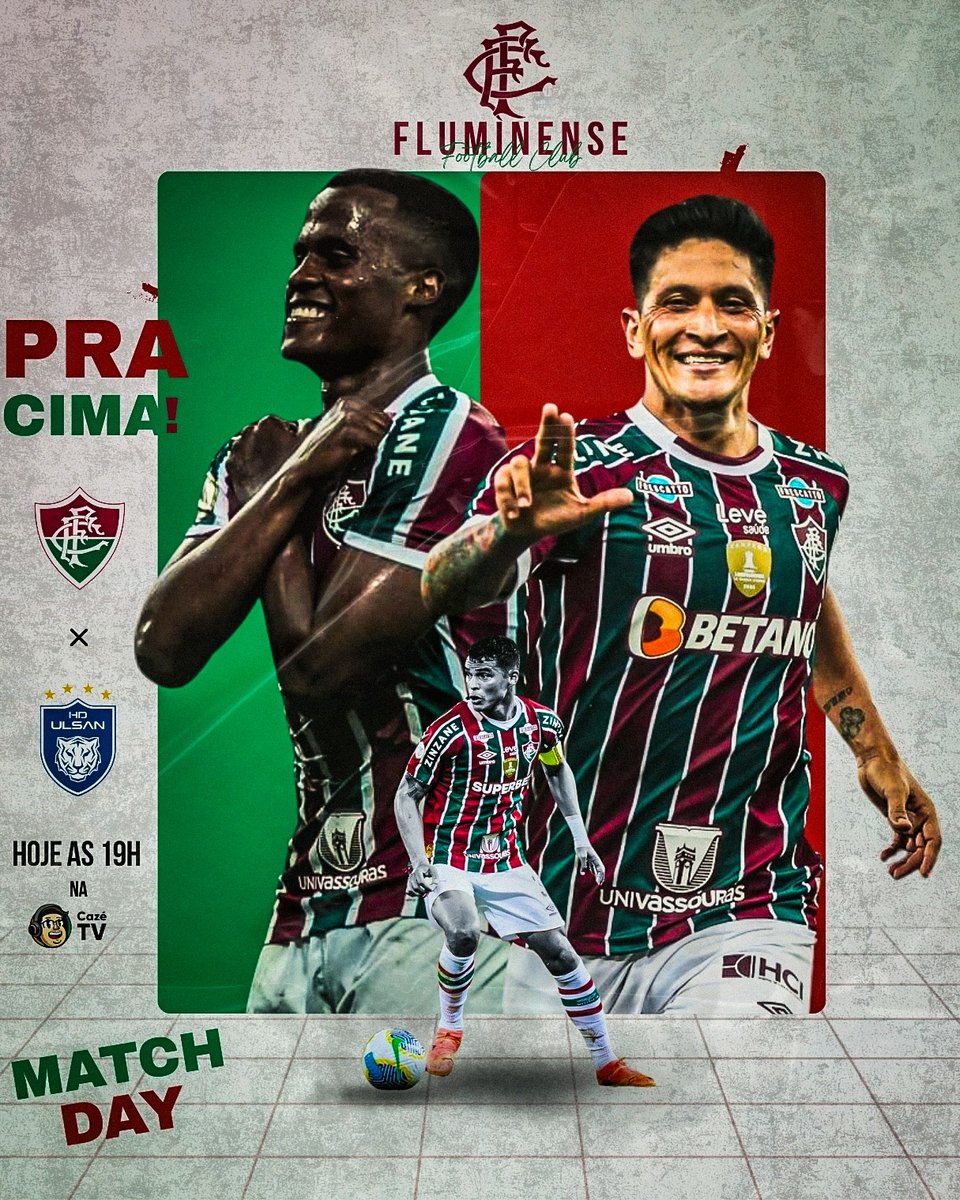 tilaguit0's tweet image. FLUMINENSE X ULSAN HYUNDAI! 
HOJE AS 19H NA CAZÉ TV!!!! 

rt rt rt rt rt