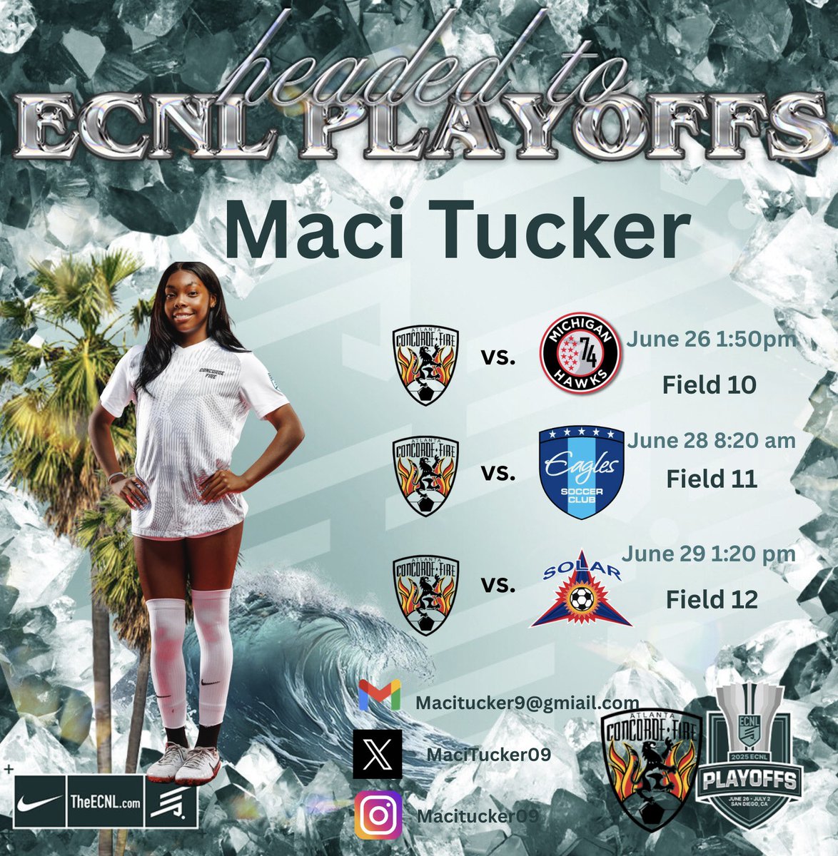 Maci Tucker (@macitucker09) on Twitter photo Just few days before we leave for San Diego! Super excited to be back with my team. Make sure you come and watch us play!
<a href="/concordefire09/">cfplatinum09ecnlgirls</a>
<a href="/ECNLgirls/">ECNL Girls</a> Just few days before we leave for San Diego! Super excited to be back with my team. Make sure you come and watch us play!
<a href="/concordefire09/">cfplatinum09ecnlgirls</a>
<a href="/ECNLgirls/">ECNL Girls</a>