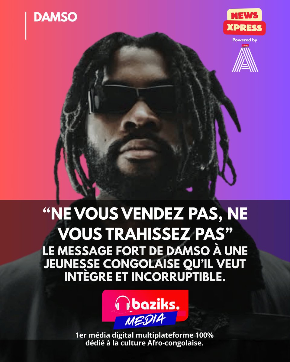 " Ne vous vendez pas , Ne vous trahissez pas " 

S/O: <a href="/THEDAMSO/">le rappeur damso</a>

#Baziksmedia