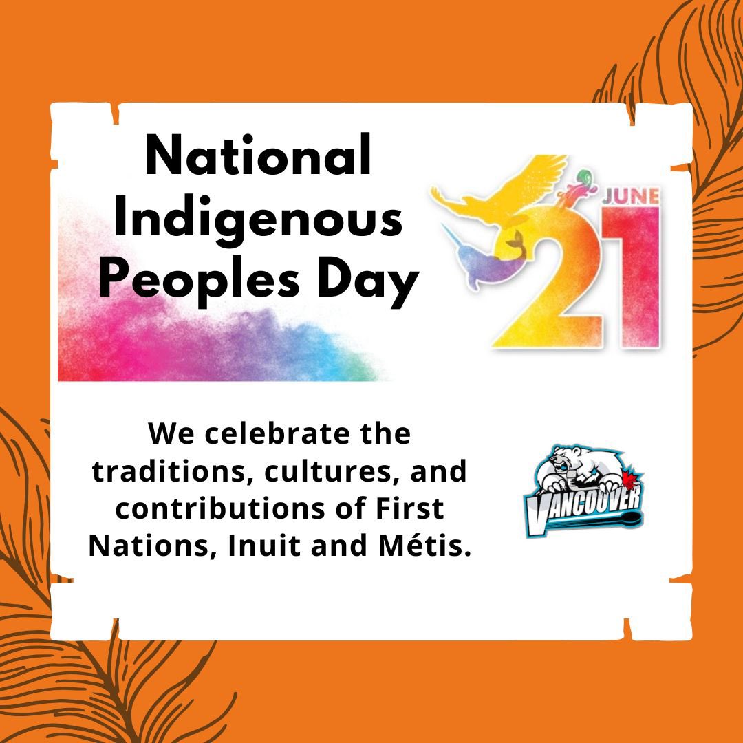 Today, June 21st is National Indigenous Peoples Day. We recognize and celebrate the traditions, cultures, and contributions of First Nations, Inuit and Métis 🧡 
     
#VMHA #vanminorhockey #bchockey #minorhockey #NIHM2025 #NIPD2025 #NationalIndigenousPeoplesDay