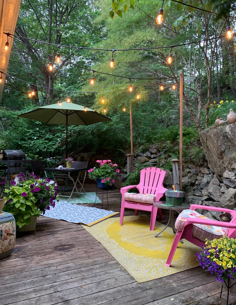 My phone tells me this was taken four years ago today. 
Good news: I have since replaced the deck. 
Bad new: my accident has kept me from cleaning up this season. They could be filming Survivor in my backyard &amp; I wouldn’t know.