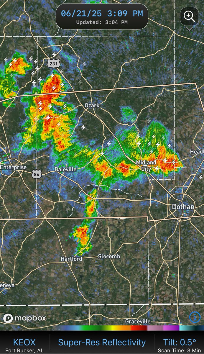 Radar check at 3:10 pm Saturday. Locally heavy downpours with a few showers and thunderstorms. The activity is slowly drifting southward as it develops. This rain will end early this evening.