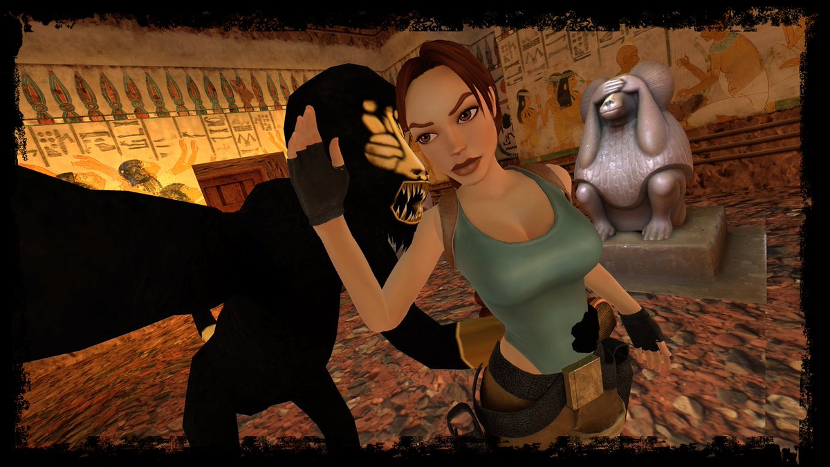 ImortalNPCGamer's tweet image. Lara taking selfies with her new monkey.
#LaraCroft #MonkeySelfie #TombRaider