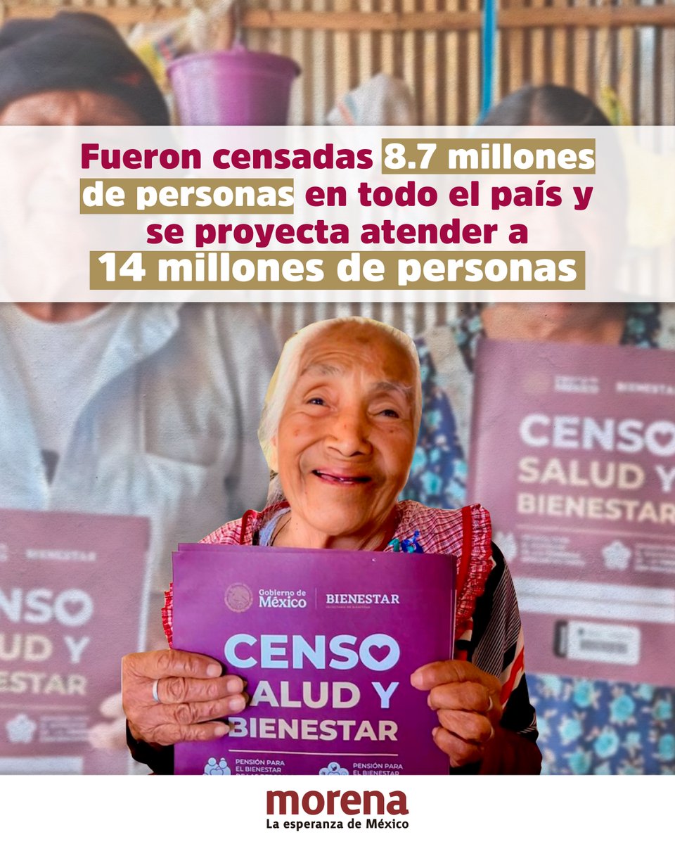Morena (@partidomorenamx) on Twitter photo La Transformación se vive Casa por Casa ♥️
Cada vez son más las personas adultas mayores y con discapacidad que reciben la atención de profesionales de la salud que acuden hasta su hogar. 
El Gobierno de México transforma el país llevando el bienestar a los sectores más La Transformación se vive Casa por Casa ♥️
Cada vez son más las personas adultas mayores y con discapacidad que reciben la atención de profesionales de la salud que acuden hasta su hogar. 
El Gobierno de México transforma el país llevando el bienestar a los sectores más