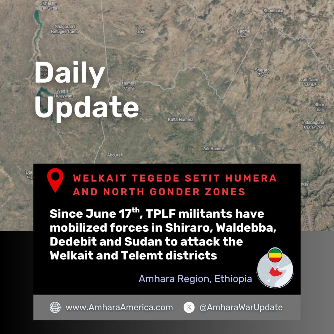 📷⚡️TPLF Military Buildup Signals Imminent Offensive on Welkait-Tegede-Setit Humera Zone.

Read the full update: amharaamerica.org/post/tplf-mili…

#Amhara_War_Updates