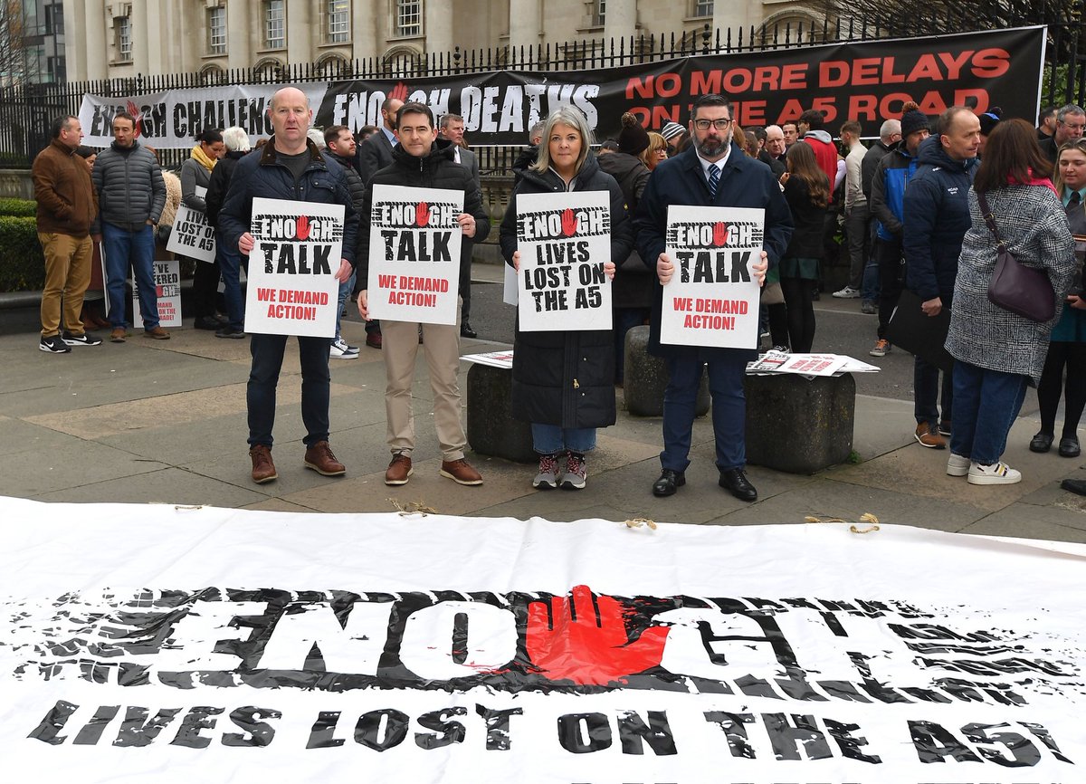 A5 Decision on Monday

The narrative of the A5 road is a harrowing and tragic one of death and injury. Families devastated by the out-workings of its construct. The families' hopes are that after the case decision on Monday, the new road can finally be given the go-ahead.