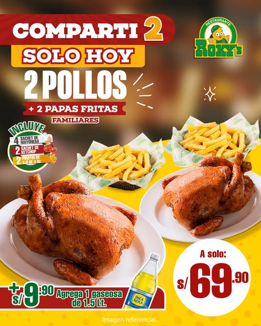 luchi_alarcon20's tweet photo. @chifaentiffanys #Rokys 2 pollos por 69.90 https://t.co/mnHzlIBbmF