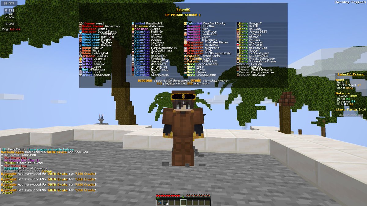 830 players on our releases yet. I love you all.

We've given it our all, and we're super happy you are all enjoying it.

This is just the start... <a href="/TalonMCNet/">TalonMC</a>