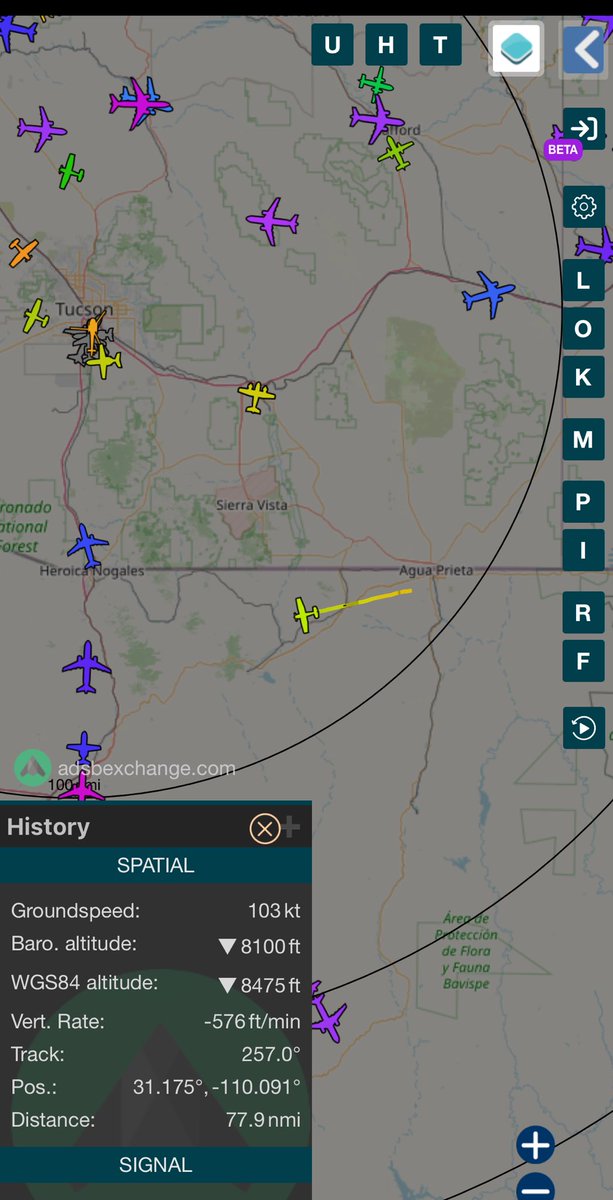 rosenwald_eric's tweet image. This is an interesting one… South Africa registered plane flying along the border lately, within Mexico. No hits on Google, which is rare ⁦@ADSBex⁩

Tail No: XBRMA
