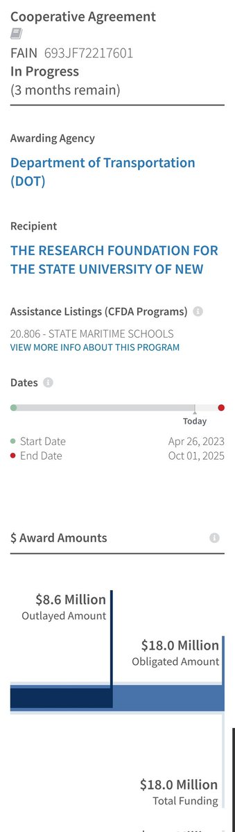 Leigh Marcotte (@labtechleigh) on Twitter photo <a href="/Alladdin1983/">Alladdin</a> ๐ Well, lookie here.
Representative Alexandria Ocasio-Cortez secured $18,015,758 from the Department of Transportation for the Research Foundation at SUNY Maritime College.
This funding will upgrade the existing pier and infrastructure to accommodate a new training vessel for <a href="/Alladdin1983/">Alladdin</a> ๐ Well, lookie here.
Representative Alexandria Ocasio-Cortez secured $18,015,758 from the Department of Transportation for the Research Foundation at SUNY Maritime College.
This funding will upgrade the existing pier and infrastructure to accommodate a new training vessel for