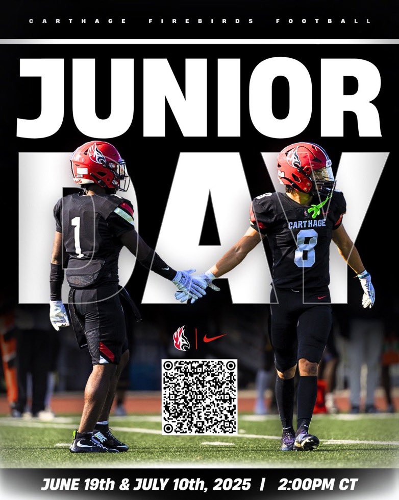 Chris Weirick (@chris_weirick8) on Twitter photo Looking forward to attending a Junior Day visit at Carthage July 10th. Thank you for the invite <a href="/CoachPopino/">Matthew Popino</a>!!
<a href="/CoachRoss_/">Damien Ross</a> <a href="/ACWEB33/">Adam Weber</a> Looking forward to attending a Junior Day visit at Carthage July 10th. Thank you for the invite <a href="/CoachPopino/">Matthew Popino</a>!!
<a href="/CoachRoss_/">Damien Ross</a> <a href="/ACWEB33/">Adam Weber</a>