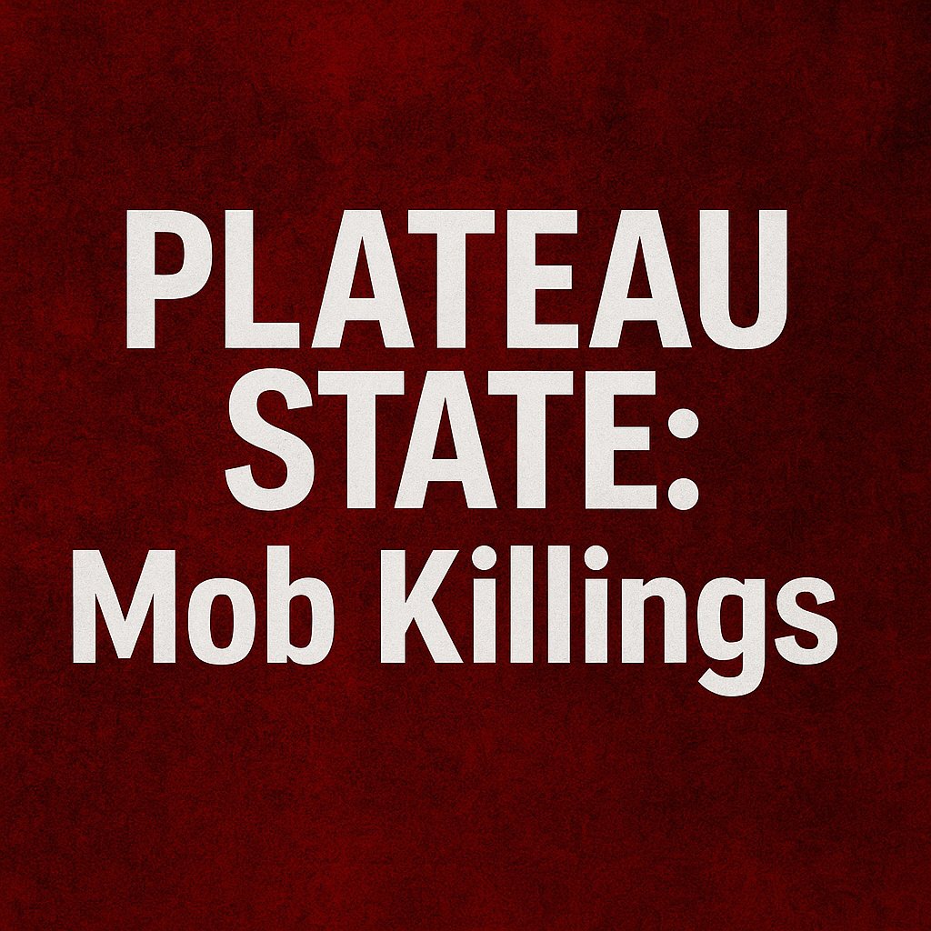 #NigeriaMourns: PLATEAU MOB KILLINGS!

We collectively mourn the 12 souls lost in a moment of utter inhumanity—men, women, and children en route to celebrate a joyful union whose lives were tragically extinguished. Our grief deepens knowing that their only fault was getting lost