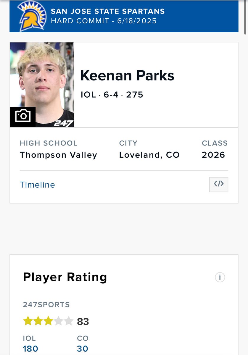 Thank you <a href="/247Sports/">247Sports</a> and <a href="/BrandonHuffman/">Brandon Huffman</a> for ranking me a 
3 ⭐️ and ranking me 180th in national‼️