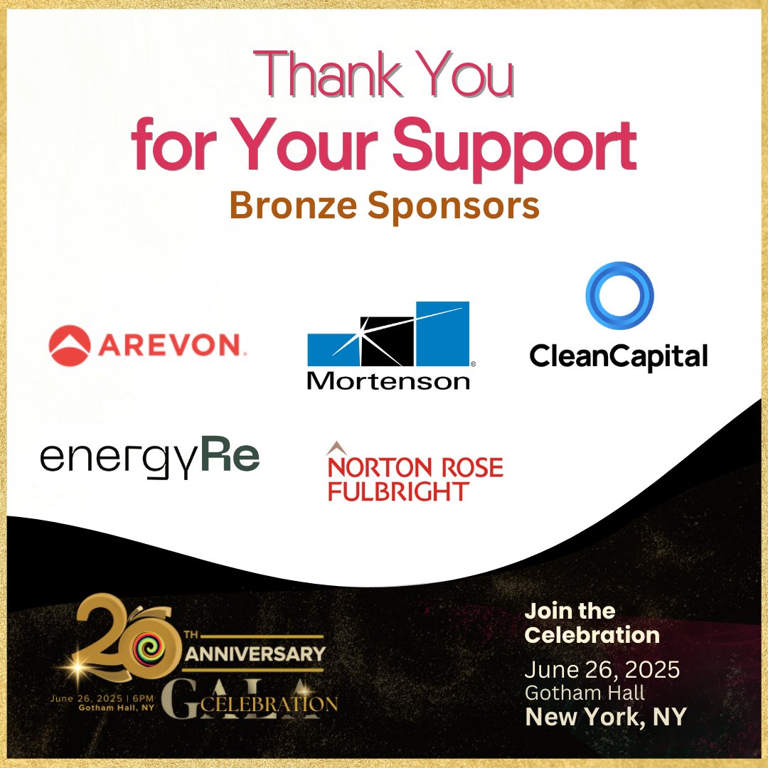 🌟 A huge thank you to our Bronze Sponsors for supporting the WRISE 20th Anniversary Gala Celebration!

📅 We can’t wait to celebrate with you on June 26, 2025, at Gotham Hall in NYC!

🎟️Get your Gala tickets today: ow.ly/5a2j50Wbaev

#WRISE20Years