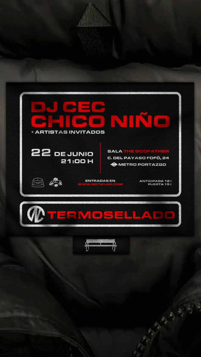 Mañana niño
Madrid 28038
21:00 h apertura de puertas