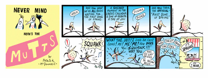 SpfanPodcast's tweet image. Raise your hand if you love Patrick McDonnell's musical tributes in MUTTS.