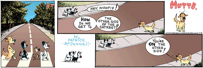 SpfanPodcast's tweet image. Raise your hand if you love Patrick McDonnell's musical tributes in MUTTS.