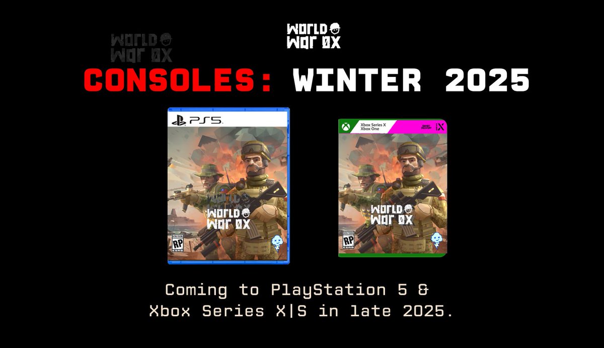 We're bringing the battlefield to PlayStation 5 and Xbox Series X|S by the end of 2025.
Nintendo support is coming. Switch 2 planned for 2026.

#Xbox #PS5 #PlayStation #XboxGamePass #Web3 #GameFi #Solana #Switch2