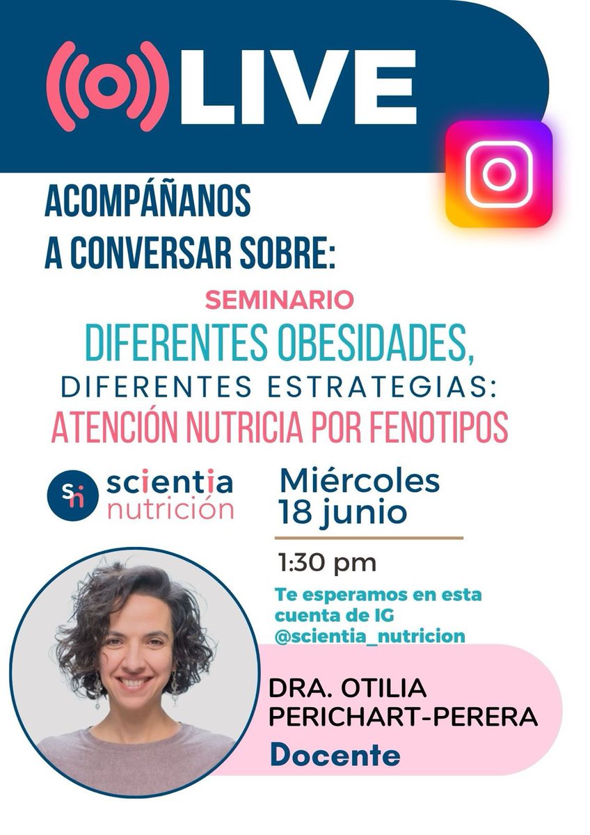 Aquí el Live que hicimos para platicarles del seminario de atención nutricia en obesidad 

Es el jueves! 🤓

instagram.com/reel/DLDe1Svyo…