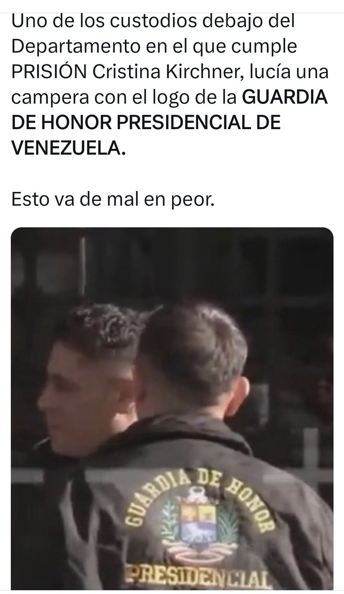 #CFKConCustodiaPresidencialVENEZUELA