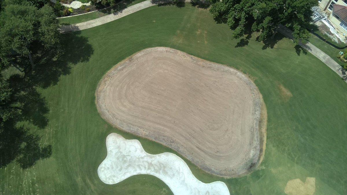 Greens project moving along! 80/20 mix added, tilled and now compacting. Getting soil fumigant down next week, then we sprig !  <a href="/davisturf/">davis ⛳️</a> Graham Golf getting ‘er done !