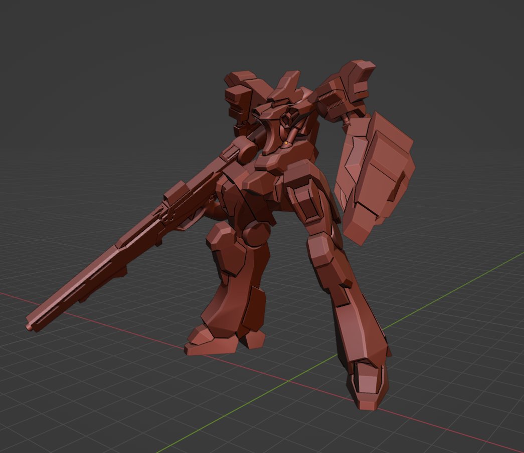 Hiata_Arts's tweet image. ラクガキロボ君   #Blender #3DCG