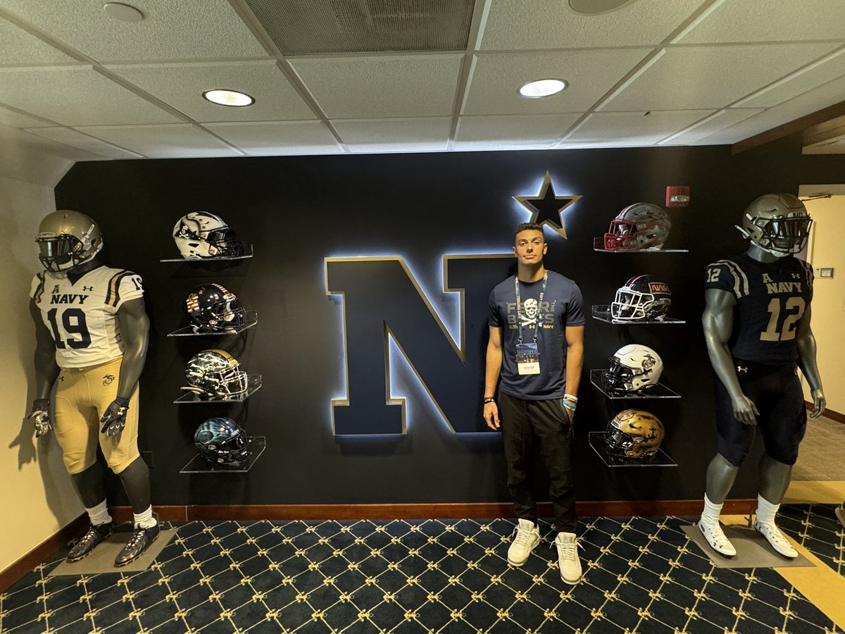 Jayden Seay ✞ (@jayden_seay) on Twitter photo Really enjoyed my visit to <a href="/NavyFB/">Navy Football</a> today. I am extremely blessed and honored to be in the position I am in. Thanks to all the coaches and players for spending time with me today. The Naval Academy is a special place.
<a href="/_CoachNew/">🇺🇸 Brian Newberry ⚓️</a> <a href="/NavyCoachYo/">Mick Yokitis</a> <a href="/Drew_Cronic/">Coach Cronic @ Navy</a> <a href="/PJVolker/">🇺🇸PJ Volker⚓️</a> Really enjoyed my visit to <a href="/NavyFB/">Navy Football</a> today. I am extremely blessed and honored to be in the position I am in. Thanks to all the coaches and players for spending time with me today. The Naval Academy is a special place.
<a href="/_CoachNew/">🇺🇸 Brian Newberry ⚓️</a> <a href="/NavyCoachYo/">Mick Yokitis</a> <a href="/Drew_Cronic/">Coach Cronic @ Navy</a> <a href="/PJVolker/">🇺🇸PJ Volker⚓️</a>