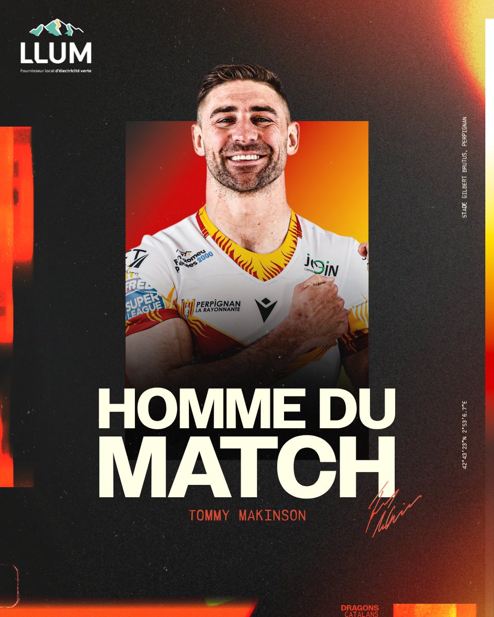 🥇 𝐻𝑜𝑚𝑚𝑒 𝑑𝑢 𝑚𝑎𝑡𝑐ℎ LLUM 
𝐓𝐨𝐦𝐦𝐲 𝐌𝐚𝐤𝐢𝐧𝐬𝐨𝐧 est votre joueur le plus lumineux du match face à Leigh
LLUM, le fournisseur d'électricité catalan 💡 hubs.li/Q02yfX1W0