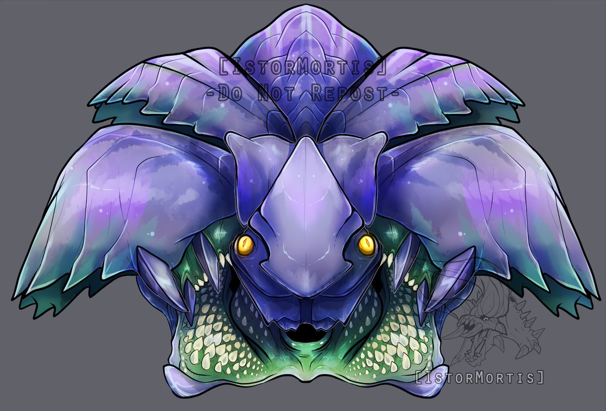 Another monstie added to the roster for the Monster Hunter Wilds charm set, Hirabami - this guy is honestly really funky no matter what angle you look him in but hope you enjoy this noodle uvu