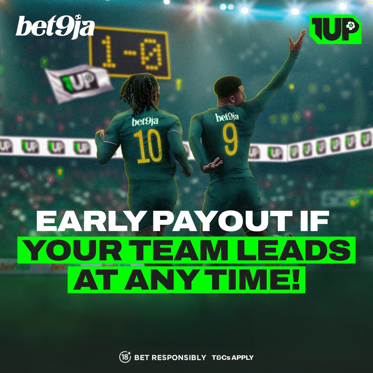 1UP #Bet9jaCode

35CMKR9 (450 ODDS) 

35CMLXN (165 ODDS) 

35CMMRP (39 ODDS)