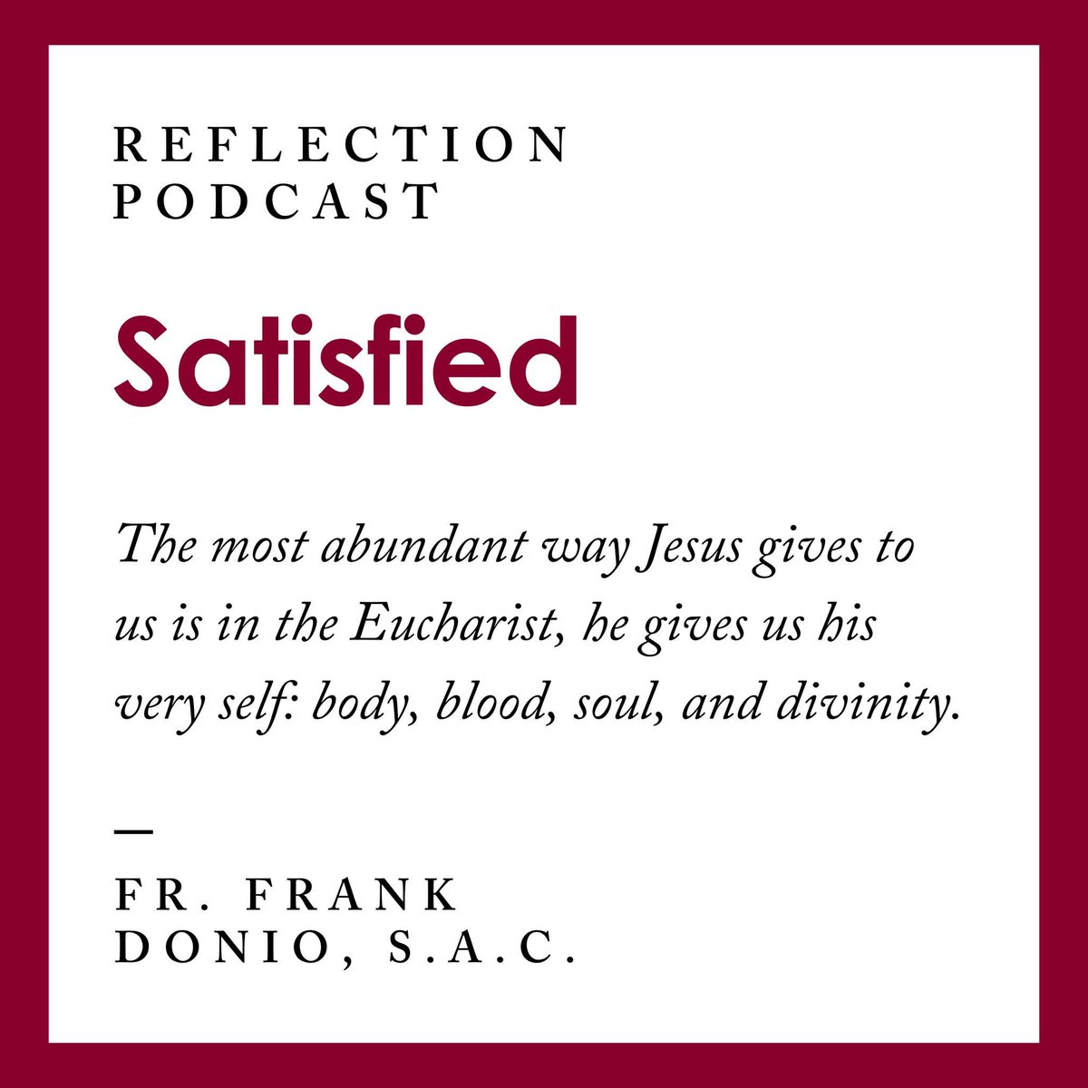 For the Solemnity of the Most Holy Body and Blood of Christ, a reflection on focusing our lives on Christ alone, especially in the Eucharist.
Click the link below to listen.
catholicapostolatecenterpodcast.com/reflections/sa…