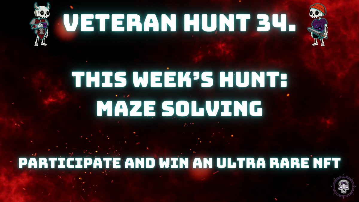 🔥Veteran Hunt 34 ends soon!

Win an extra rare Tireless Worker by participating in the hunt!

✅Own a Tireless Worker &amp; verify it in Discord
✅Solve the Maze
✅Upload your entry: forms.gle/NQrfQ8hFsQfXqm…

⌛️June 27. 18:00 UTC / 2 pm EDT

It is good to be a Necro!
