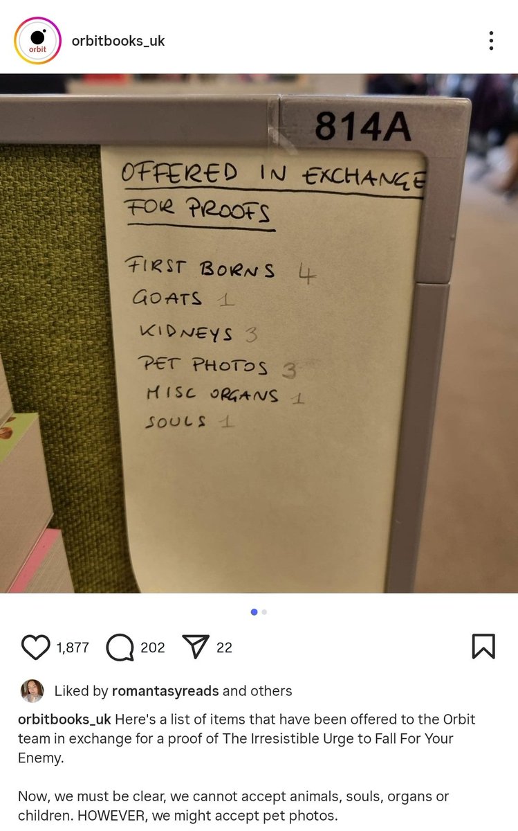 Ohhhh this reminds me of when Orbit Books shared what they'd been offered in exchange for bookish goodies, and it seems like you're not alone Lav 😄
#SaveLockwoodandCo
#MakeASkullDay