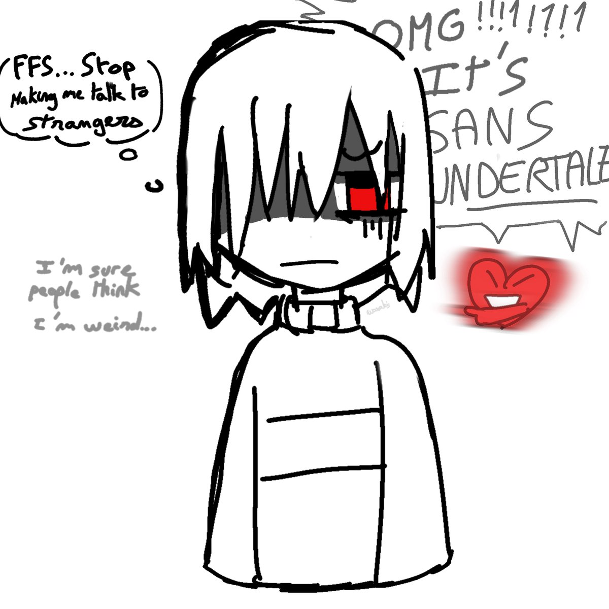 WASABI_T4n's tweet image. i have this headcanon that Kris has no idea who half of the undertale cast (excluding toriel asgore and alphys) are and they can't understand why they're being forced to talk to them #deltarune #deltarunefanart #DeltaruneChapter3