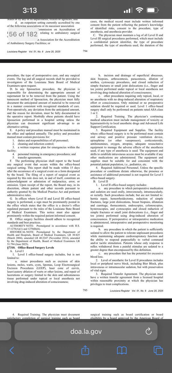 spwright84's tweet image. La State Board of Medical Examiners updated rules for Office-Based Surgery are published. Make sure you are in compliance. Need help? Reach out to us as seersuckerstrategies.com #lalege #louisiana #medicine #physician #healthcare #regulation