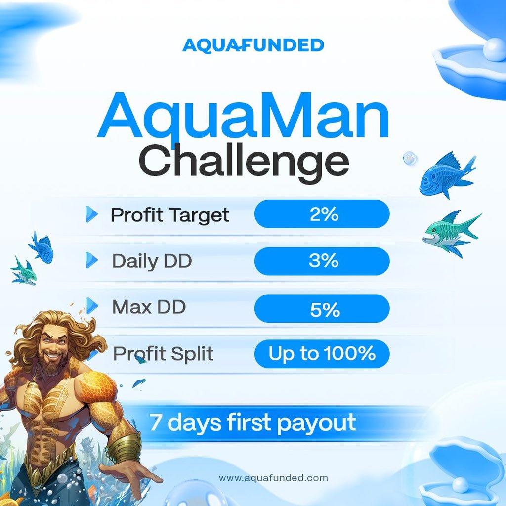 EU hunter FX (@eurusd_hunter) on Twitter photo The <a href="/AquaFunded/">AquaFunded</a> AquaMan Challenge is here again! 🌊
It's only available during this weekend
Get funded for just $34 at aquafunded.com The <a href="/AquaFunded/">AquaFunded</a> AquaMan Challenge is here again! 🌊
It's only available during this weekend
Get funded for just $34 at aquafunded.com