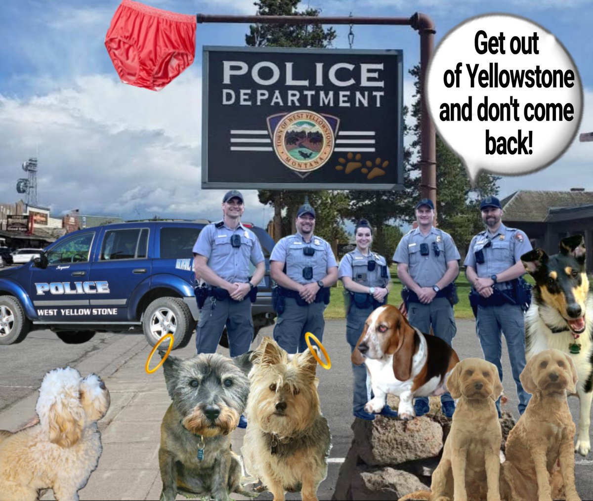 Norman Dillon🌈BovverBoy (@norman_dillon1) on Twitter photo I can't believe we got banned from Yellowstone bestie, we didn’t even do anyfing wrong! It was just BovverBoys being high-spirited. Not our fault at all! #WeWasFramed
#theruffriderz #BovverBoys #BovverBoysForever #YellowstonePark <a href="/jennystape/">JACK BovverBoy</a> <a href="/CollieMoxie/">ᴹⁱˢˢ ᴹᵒˣⁱᵉ (ᵀʷⁱᵍᵍʸ ⁱˢ ᶠⁱⁿᵉ)</a> <a href="/ODoodles1/">ApprenticeBovverBoyyos🏍🏍</a> <a href="/basset_bella/">Angel Bella 💔🌈🐾🐶</a> I can't believe we got banned from Yellowstone bestie, we didn’t even do anyfing wrong! It was just BovverBoys being high-spirited. Not our fault at all! #WeWasFramed
#theruffriderz #BovverBoys #BovverBoysForever #YellowstonePark <a href="/jennystape/">JACK BovverBoy</a> <a href="/CollieMoxie/">ᴹⁱˢˢ ᴹᵒˣⁱᵉ (ᵀʷⁱᵍᵍʸ ⁱˢ ᶠⁱⁿᵉ)</a> <a href="/ODoodles1/">ApprenticeBovverBoyyos🏍🏍</a> <a href="/basset_bella/">Angel Bella 💔🌈🐾🐶</a>