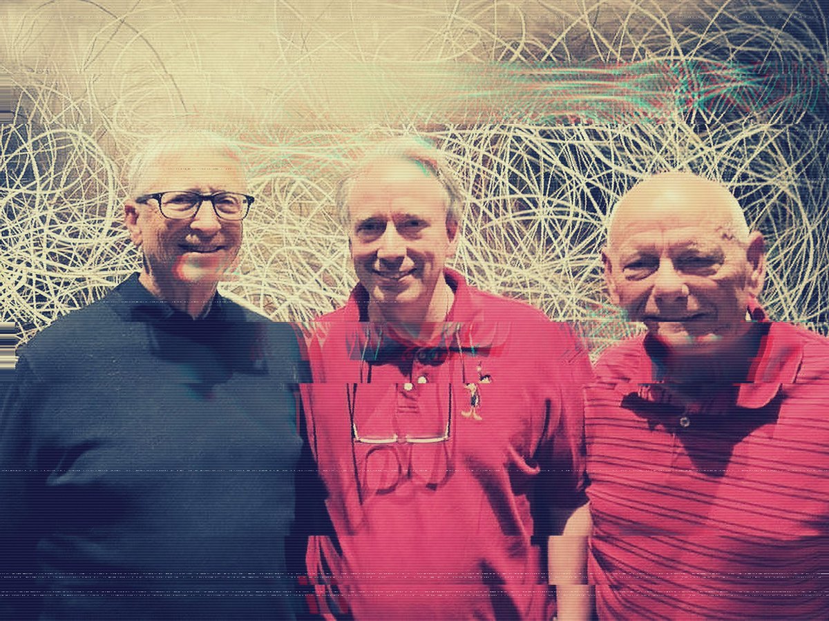 kcnickerson's tweet image. First meeting photo with Bill Gates, Linus Torvalds, Dave Cutler by Mark Russinovich causes a zero-day like glitch in the matrix ;> @billgates @linus__torvalds #davecutler @davepl1968 @microsoft @linux #glitch #matrix