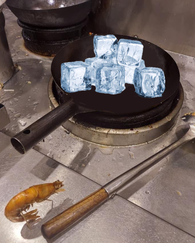 NotSoSpookyNow's tweet photo. woke up one day to my minecraft gc posting this;

and you're telling me, a shrimp fried this ice? https://t.co/WSs9GQIqai