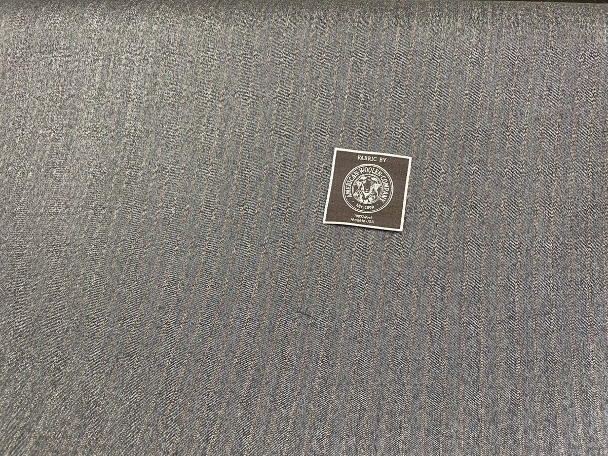 msvendrilloco's tweet image. Limited Supply! - This lovely Grey w/Rust Stripe Herringbone fabric by American Woolen Company is woven right here in CT. At 9oz. It makes a perfect year round suit. Move fast there is only enough for 1 or 2 more suits. Call 860-500-7378 to reserve your fabric before it’s gone!