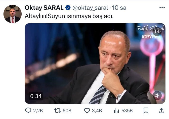 Bu twitin ardından Fatih Altaylı'ya gözaltı, Bu ülke artık freni patlamış bir kamyon gibi bataklığa sürükleniyor.