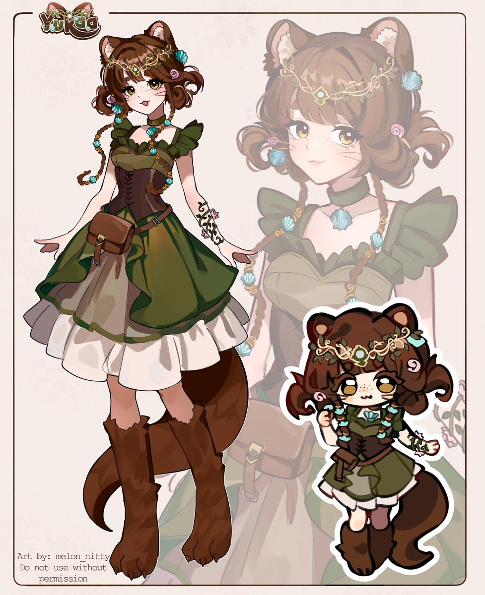 yukaaVT's tweet image. *ೃ🌿🦦༄
hiiii! I’m yukaa, your smol otter companion gifted from the forest to help protect it! 🐾
🦋: yukaavt.bsky.social
🎁: throne.com/yukaavt
🎨: #yukaart | 🔞: #yukaass
———— ref sheet by @melon_nitty